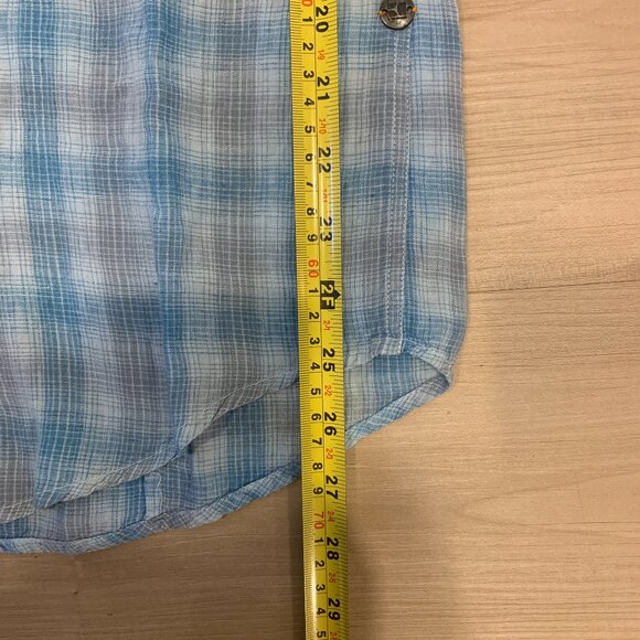 Hugo Boss Orange Men's button down casual dress shirt light blue plaid size L - Picture 9 of 10